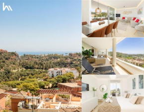 Modern apartment, with large private terrace and panoramic sea views, in Benahavis, Benahavis